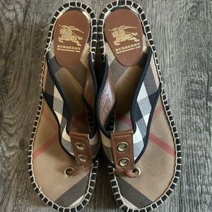 Burberry Espadrille wedge sandals